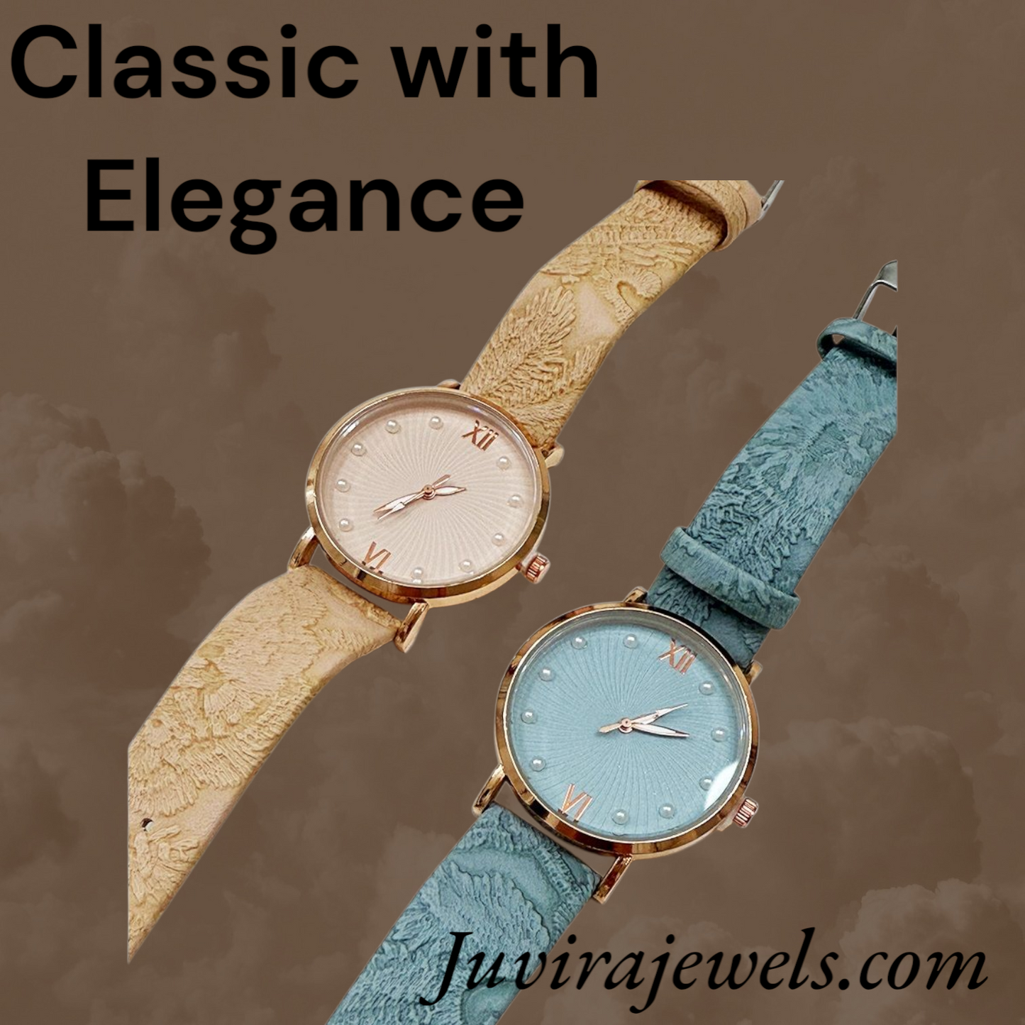 Pearl Accent Timeless Numeral Watch