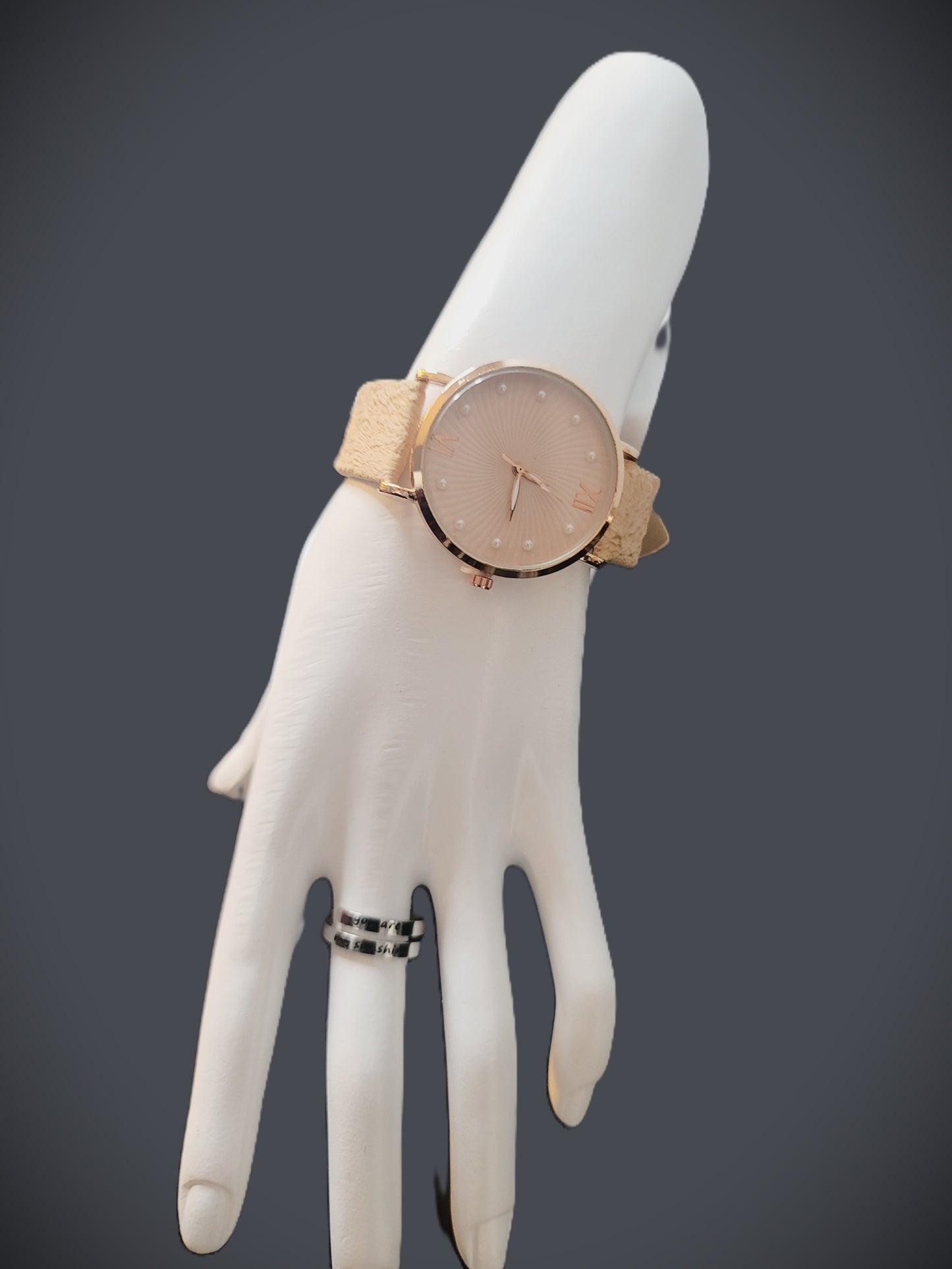 Pearl Accent Timeless Numeral Watch
