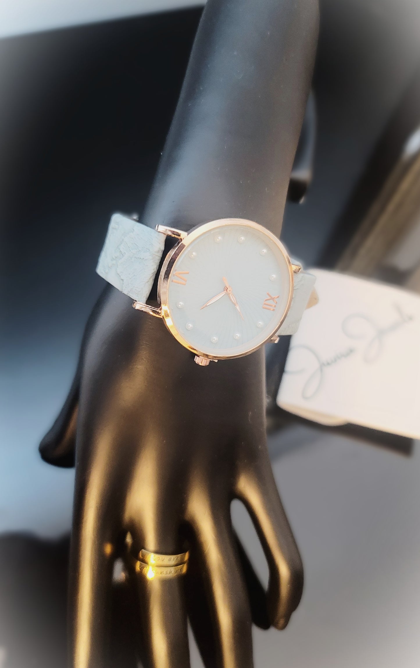 Pearl Accent Timeless Numeral Watch