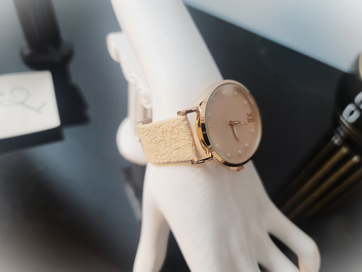 Pearl Accent Timeless Numeral Watch