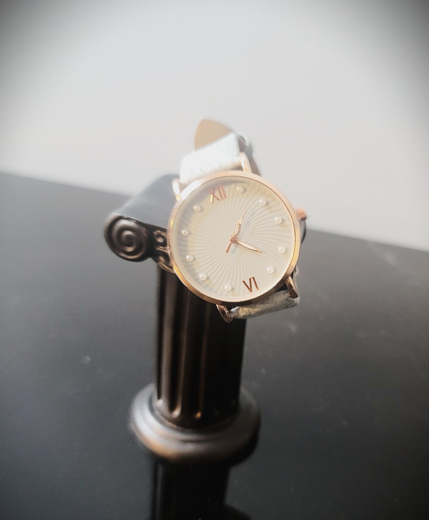 Pearl Accent Timeless Numeral Watch