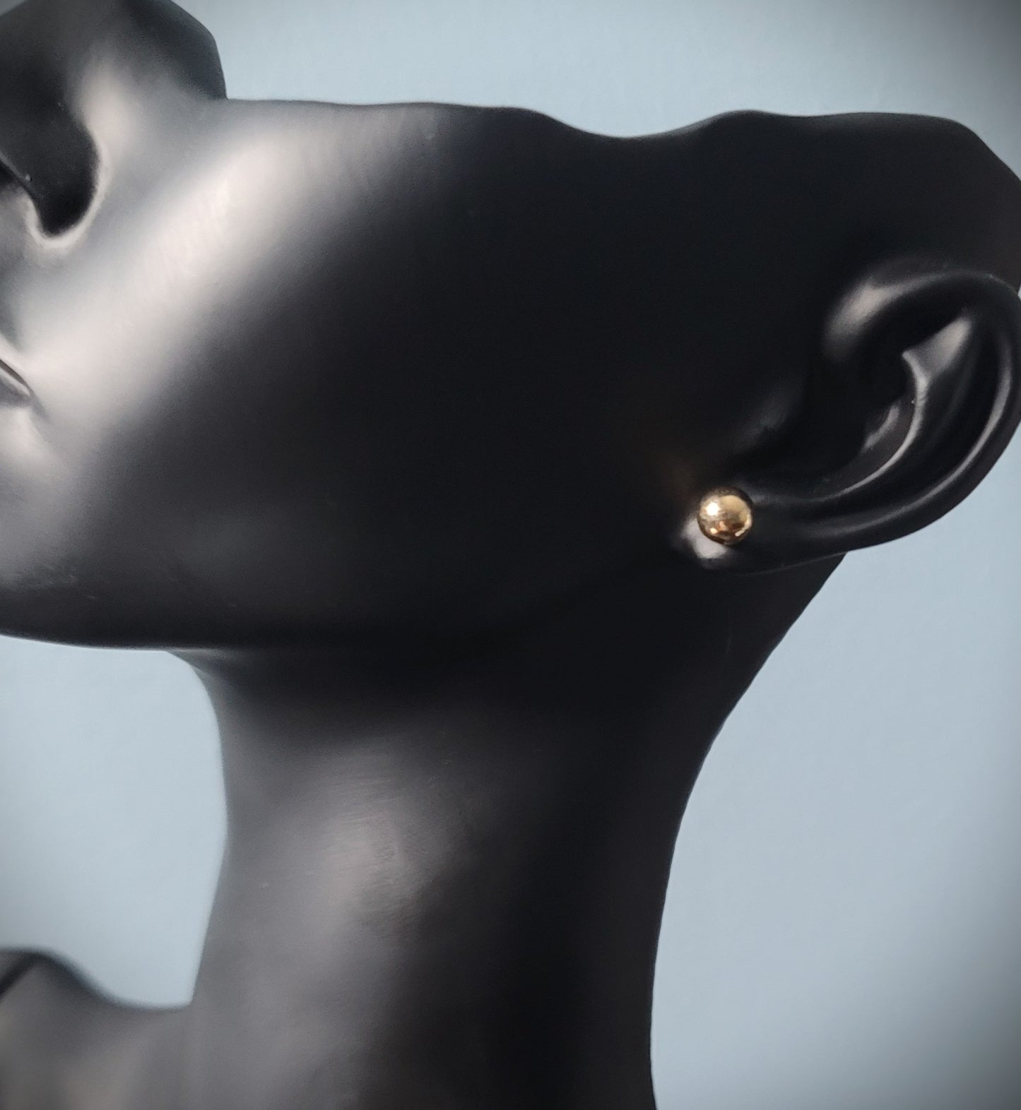 Gold Round Elegant Stud Earrings