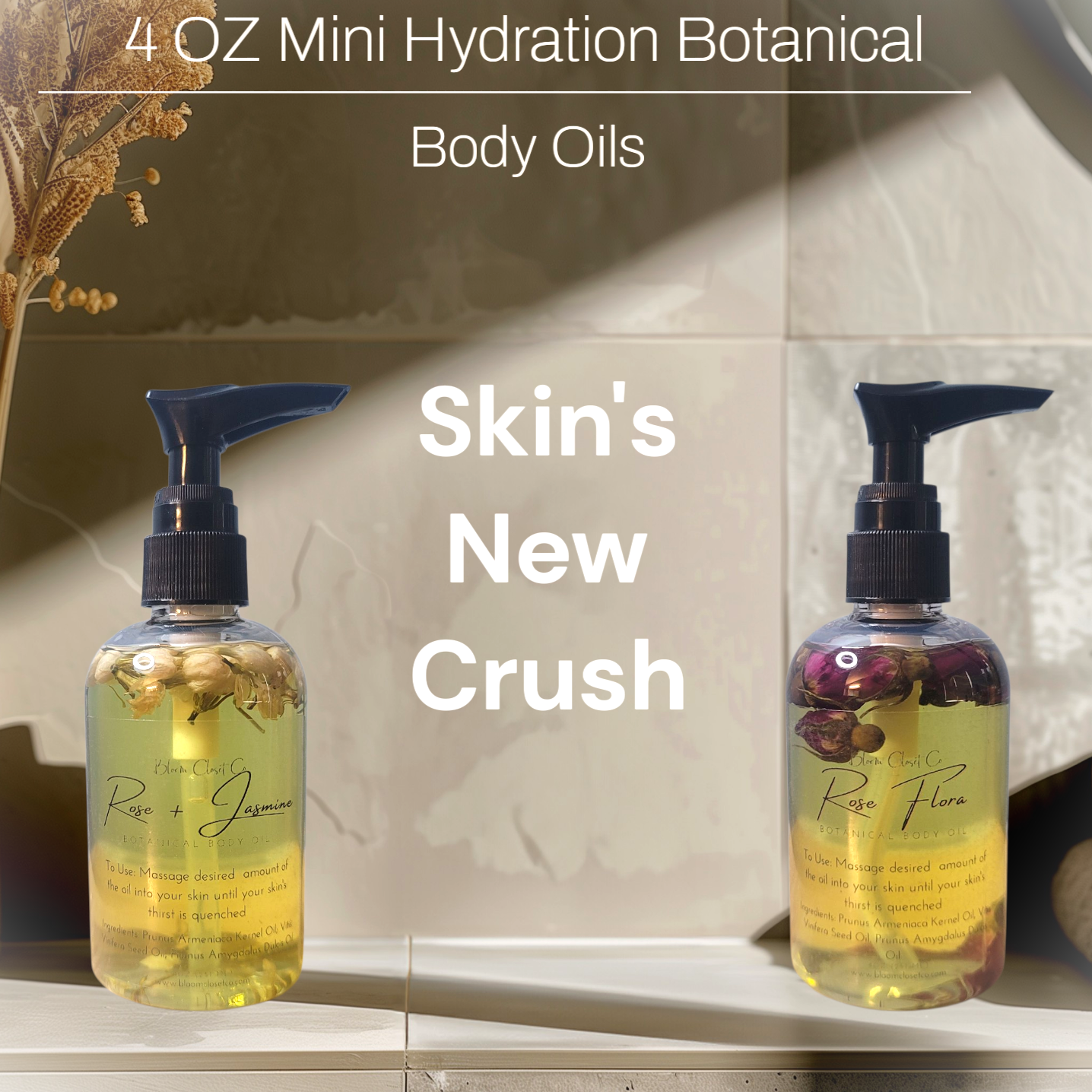 4oz Mini Hydrating Botanical Body Oil - 2 Scents