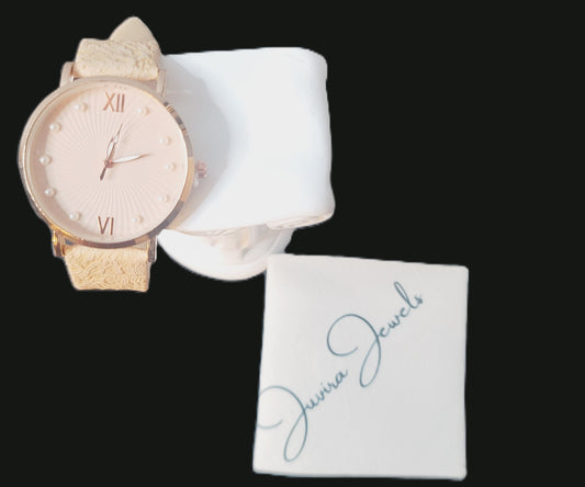 Pearl Accent Timeless Numeral Watch