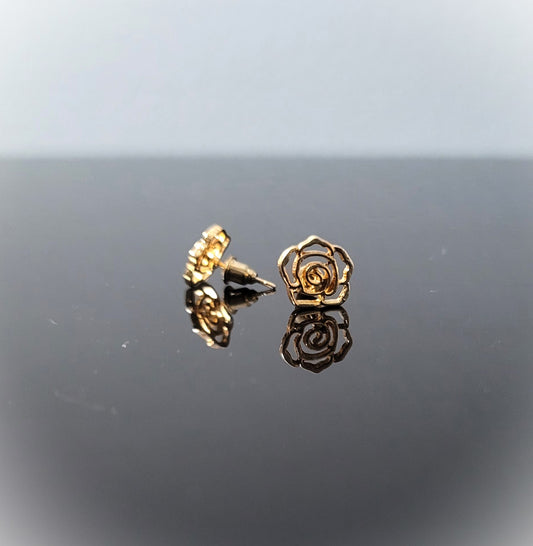 Rose of Gold Elegant Stud Earrings