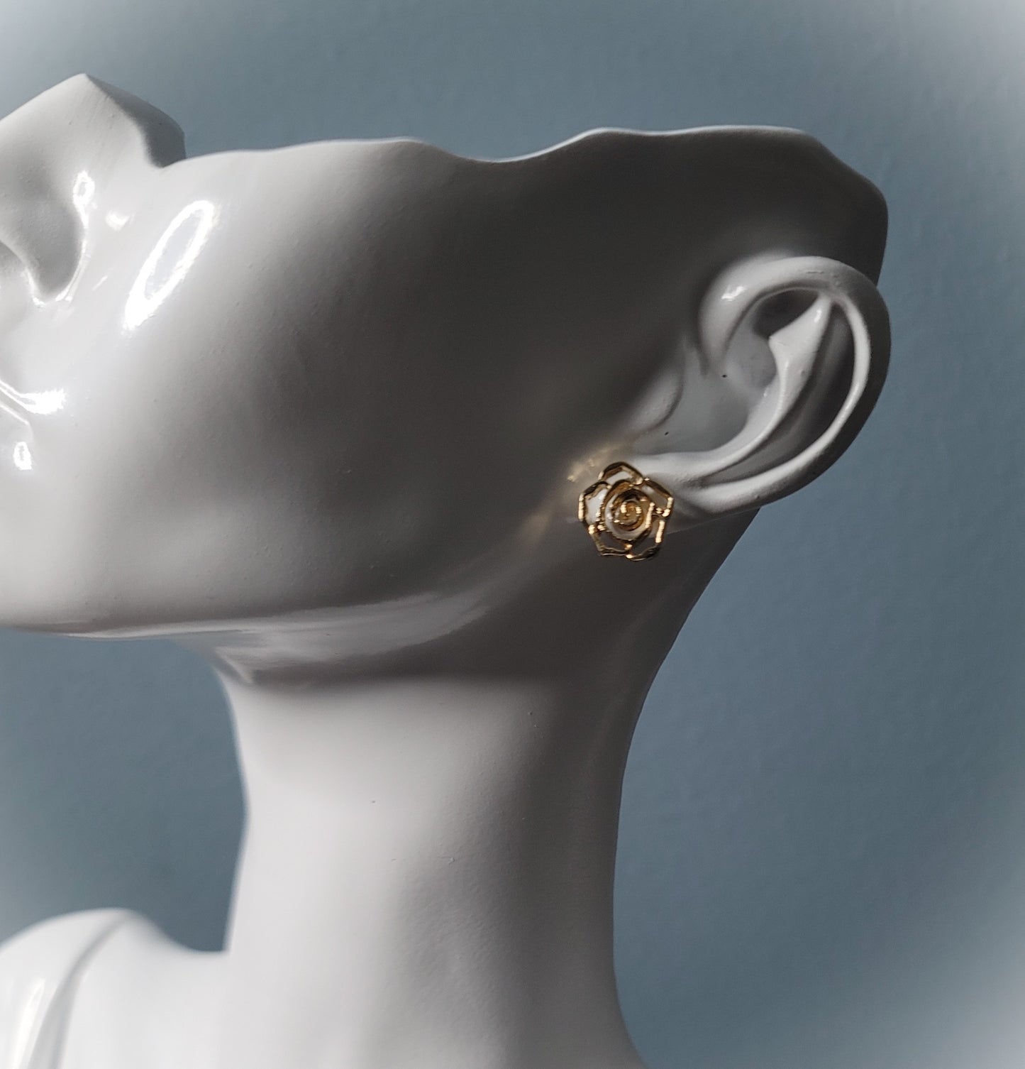 Rose of Gold Elegant Stud Earrings