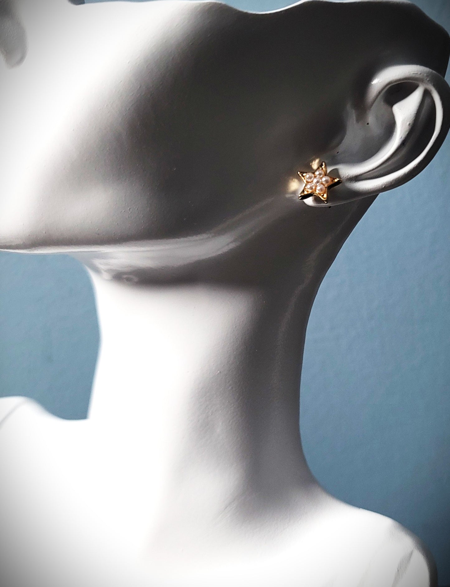The Star of Pearl Stud Elegant Earrings