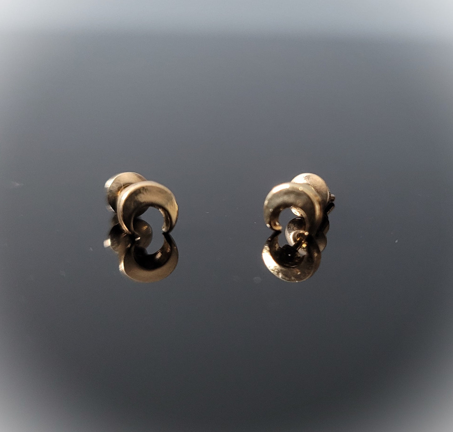 Half of A Moon Elegant Stud Earrings