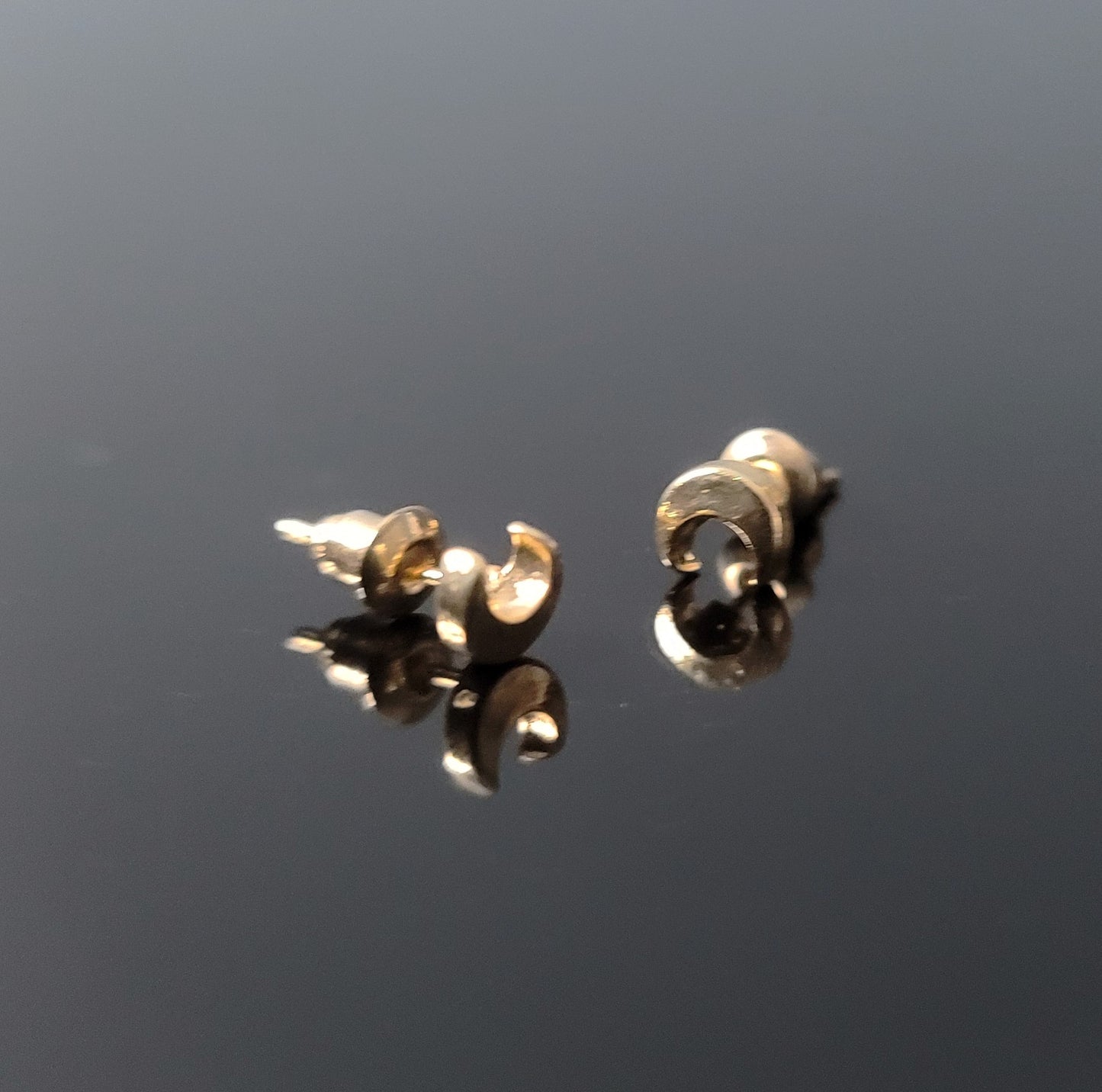 Half of A Moon Elegant Stud Earrings