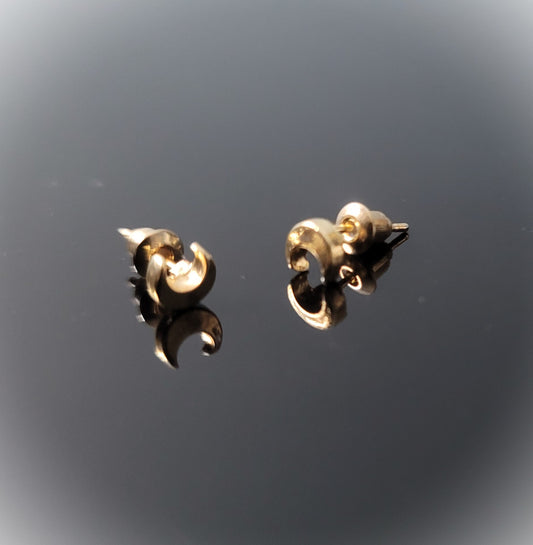 Half of A Moon Elegant Stud Earrings