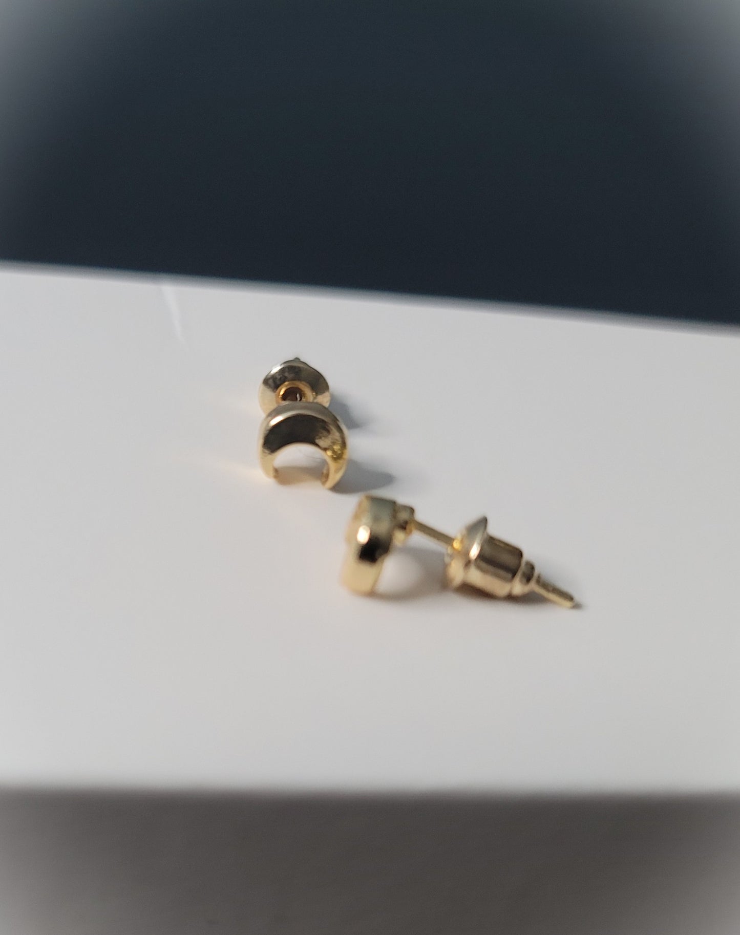 Half of A Moon Elegant Stud Earrings
